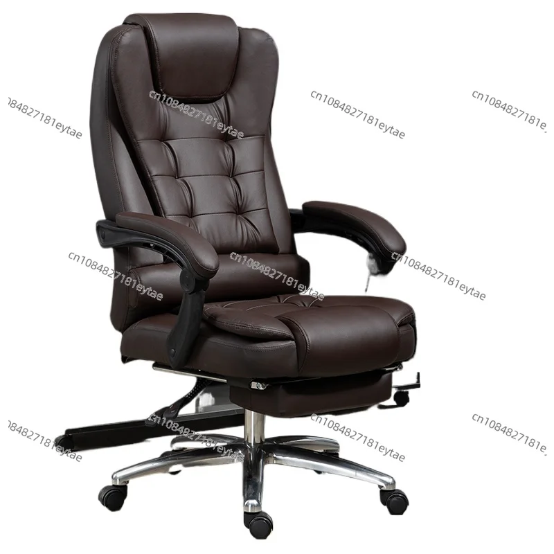 High Quality PU Leather Office Boss Chair with Footrest Home Computer Desk Armchair Reclining Adjustable Lift Massage Chair t