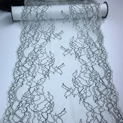 Quality Stretch Lace Sewing Accessories Two Tone Elastic Lace Trim Nylon-Spandex Lace Fabrics For Clothing Crafts