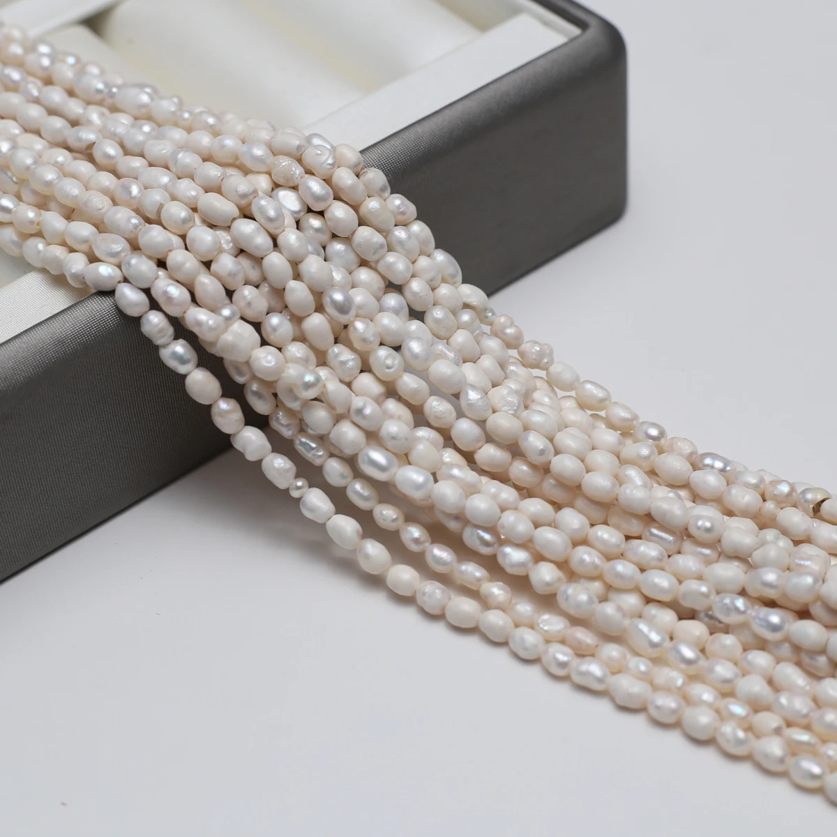 لؤلؤ المياه العذبة الطبيعية 2-3 مللي متر صغير مستدير أبيض معزول فضفاض عزل حبة مجوهرات جعل عقد دي اي واي سوار المرأة هدية #6