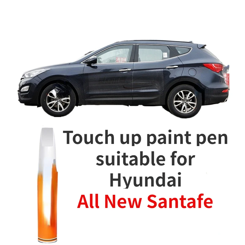 Touch up paint pen suitable for Hyundai All New Santafe paint touch up pen crystal white pearl white black original factory car