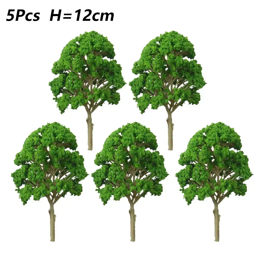 5pcs Bäume Modell Bäume Mikro landschaft DIY Ho oo Skala Dekor Skala architekto nische Modellbahn Layout Baum Gebäude DIY Größe Spielzeug