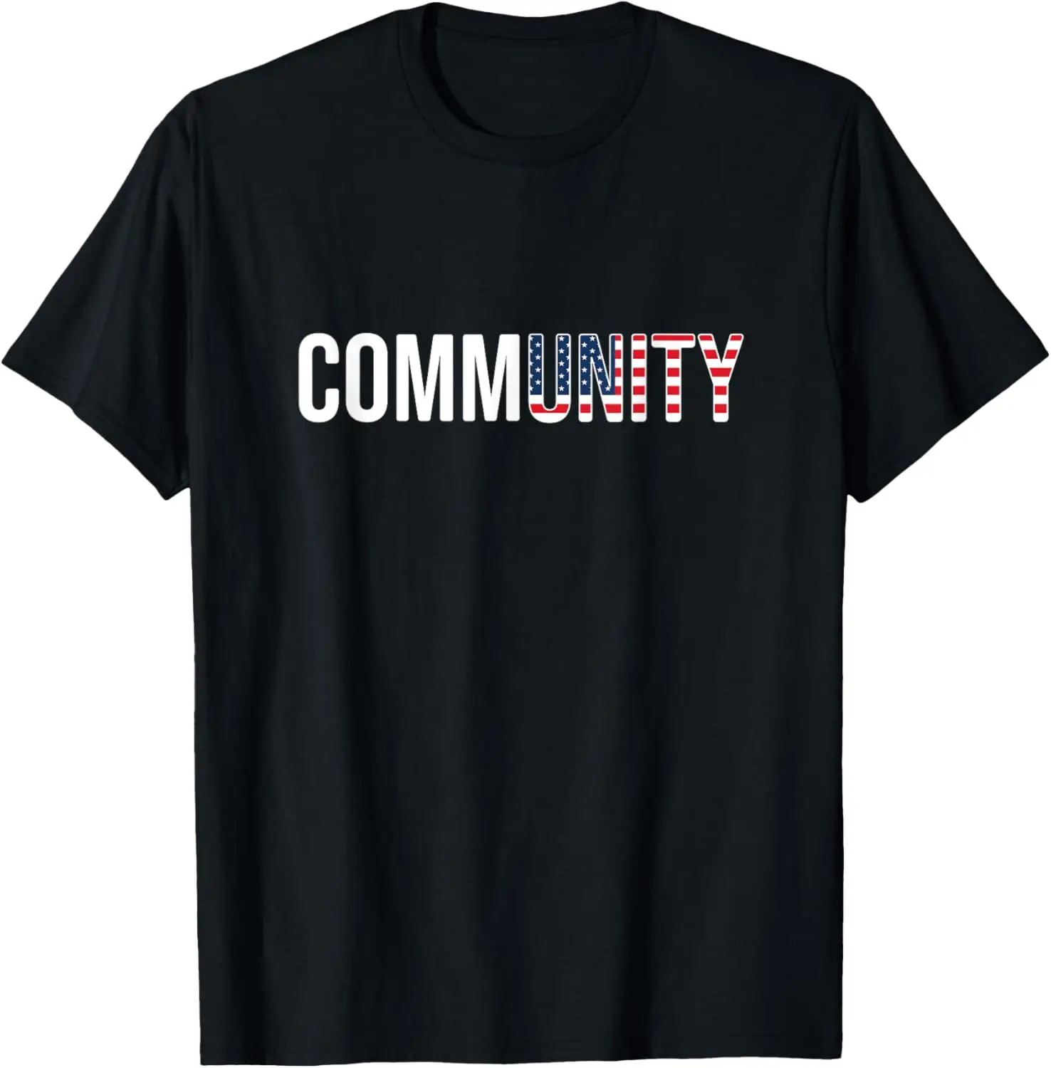 

Community Unity USA Flag red white blue patriotic American T-Shirt