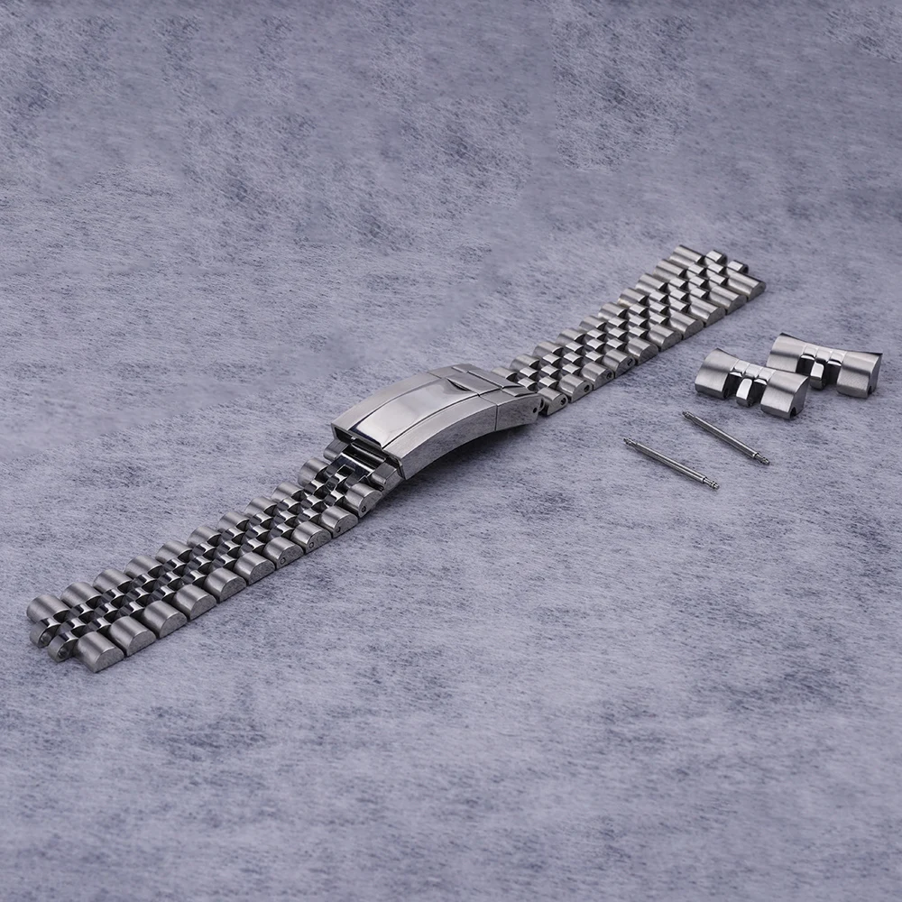 22mm 20mm Watch Band For Tudor Black Bay 41 58 Luxury Curved End Silver Steel Jubilee Strap Bracelet Oyster Clasp Wristband