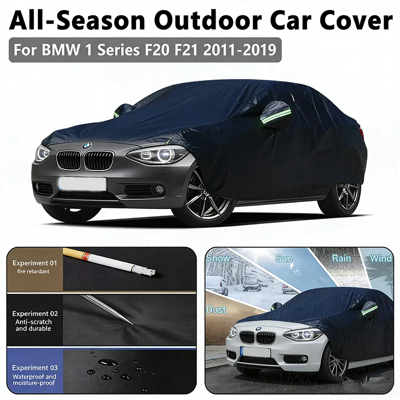 

For BMW 1 Series F20 F21 2011-2019 Full Car Covers Outdoor Sun Anti UV Rain Snow Dust Protection Oxford Cloth Accessories