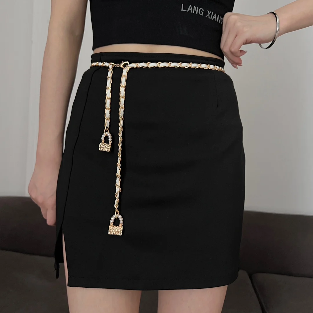 Metal Waist Chain Women\'s High-end Summer Dress with Trendy Ins Style Decoration Suit Thin Belt Fashion Chain Pants Chain