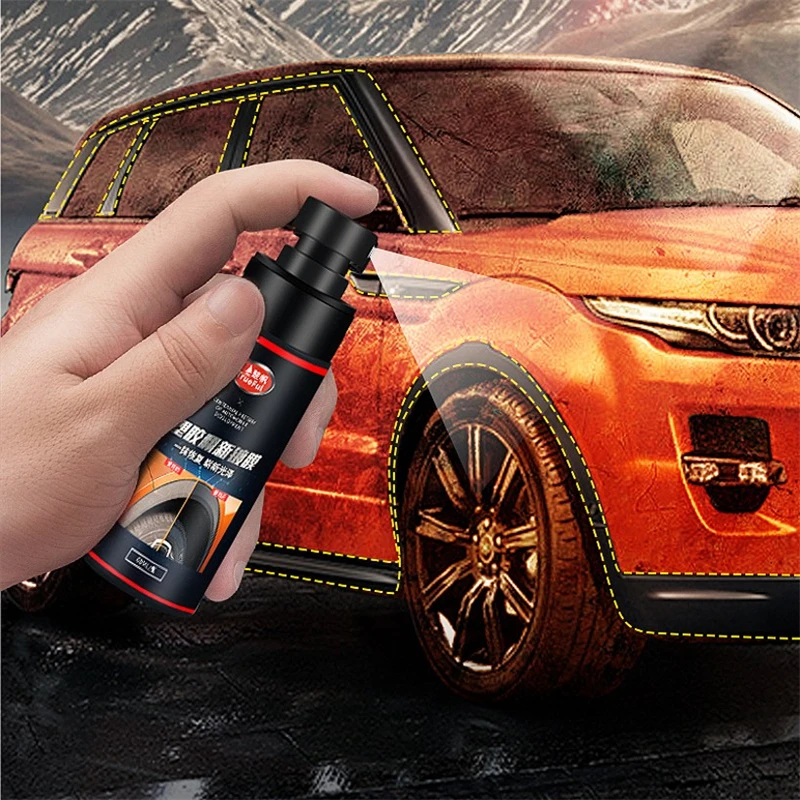 

60ml Car Plastic Renovator Agent Car Interior Parts Refurbishment Dashboard Rubber Leather Retreading Coating Auto Maintenance