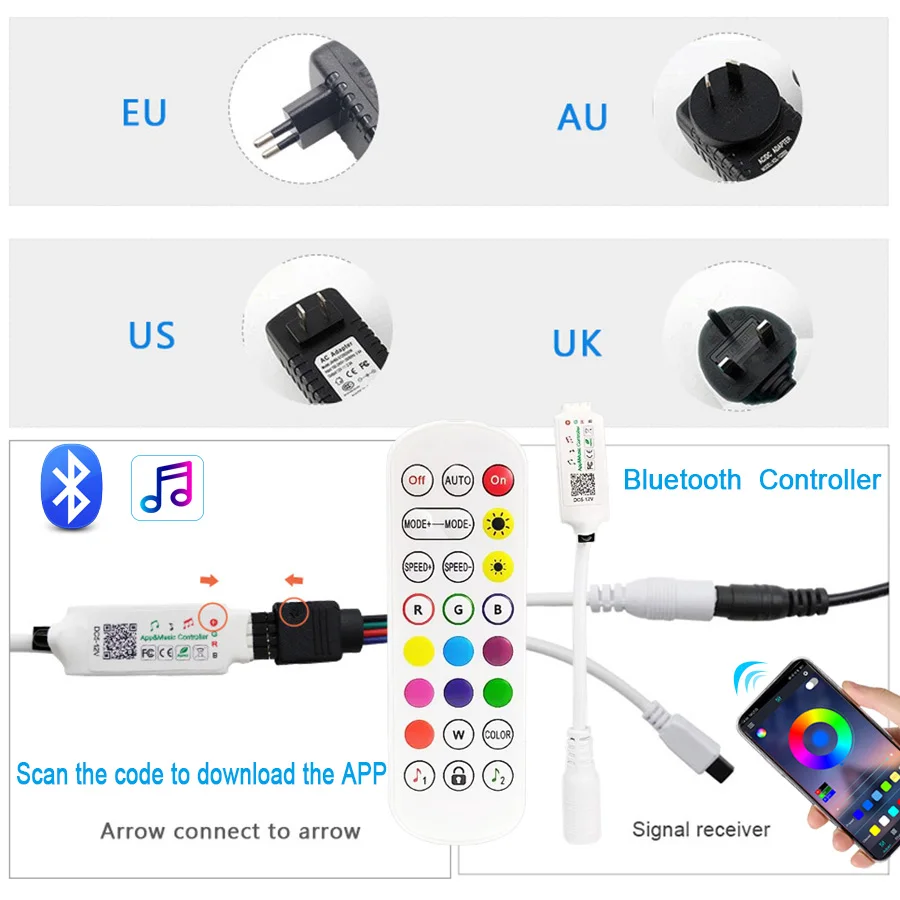 Taśma Led Light RGB 5050 wodoodporny telefon Wifi Control Led 60 leds/m elastyczna taśma wstążkowa 2835 na podświetlenie TV dekoracje domowe na