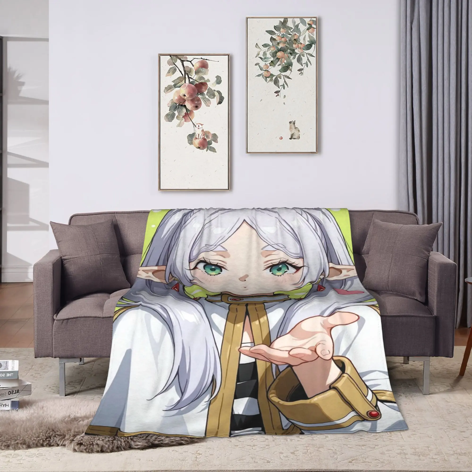 Frieren Beyond Journeys Blanket Warm  Bedding Throws Spring Girls Sofa Home Travel Office Bedspread