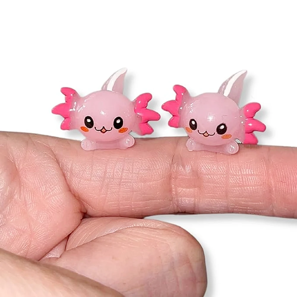 5/10 Stuks Mini Hars Axolotl Miniaturen, Schattige Sprookjesachtige Tuin Dieren Thuis Ornament, Micro Mos Landschap Diy Ambachtelijke Decoratie