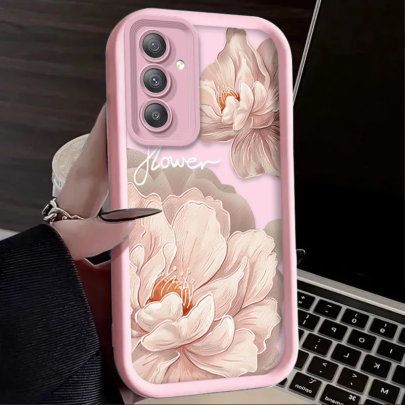Beautiful Flower Silicone Case for Samsung Galaxy A54 A05 A05S A34 A24 A14 A53 A33 A23 A13 A52 A52S A32 A22 A12 A71 A51 A31 A50