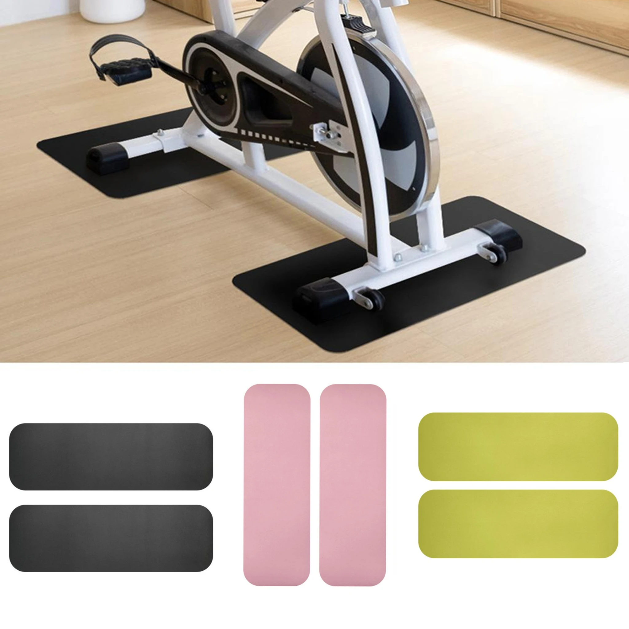

2 шт., нескользящий коврик для беговой дорожки, 25x80x0,6 см, гребной тренажер, звукоизоляционная подкладка из кожи наппа с силиконовой основой, детали оборудования для фитнеса