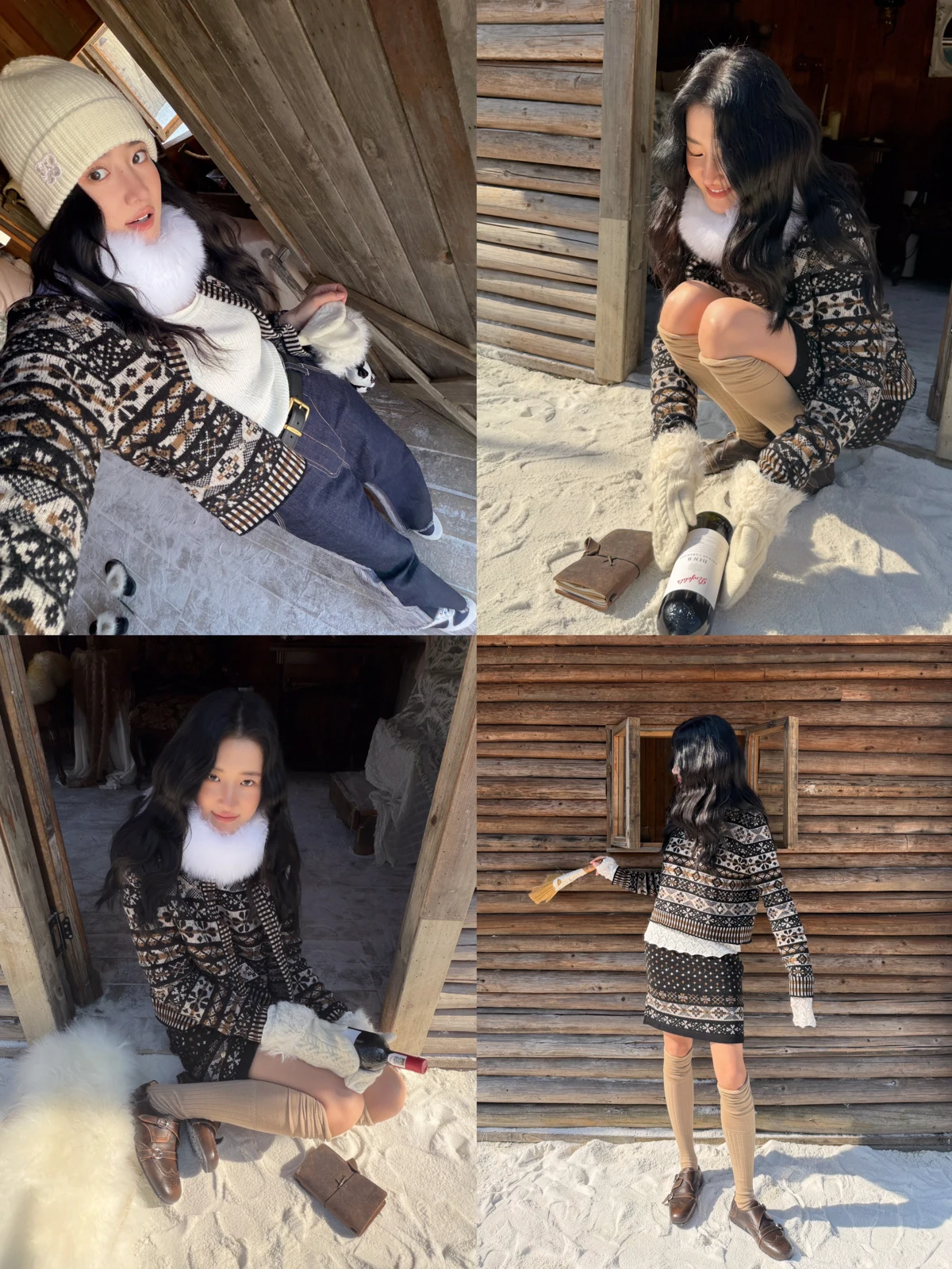 

Комплект из двух предметов: вязаный шерстяной свитер и футболка TZCO Winter Island, оригинальный дизайн Aosphere, с длинными рукавами