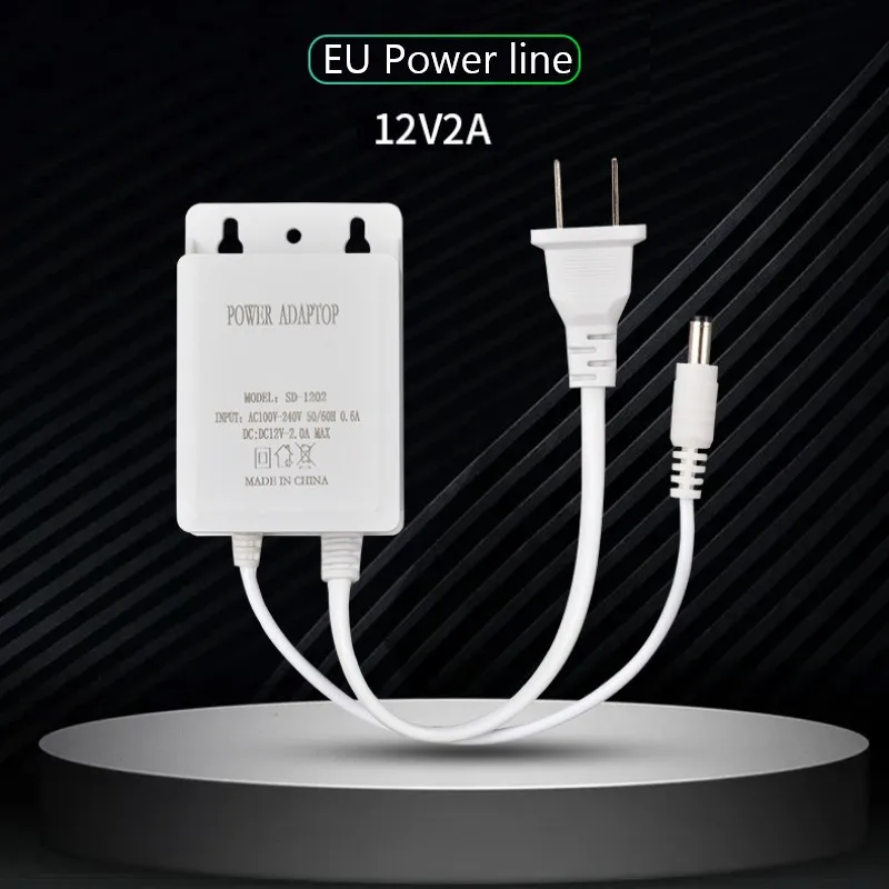 Power Adapter US/EU Outdoor Waterproof AC 100-240V Input DC 12V Volt Output Supply Charger Europe Universal Adapter Converter image 6