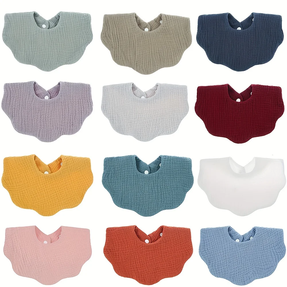 

1pcs Cotton Soft Baby Bibs Solid Color Infant Bib Newborn Burp Cloths Bandana Scarf for Kids Boy Girls Feeding Saliva Towel