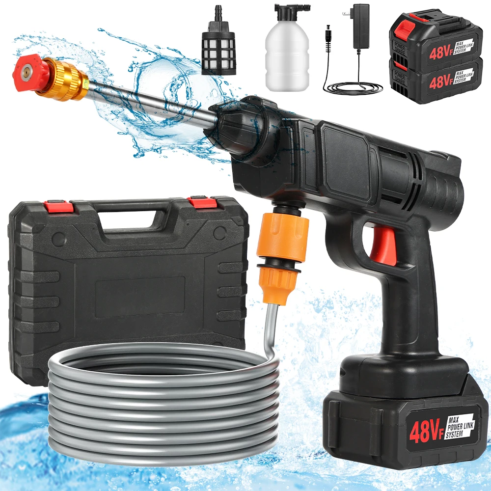 21V High-Pressure Multifunctional Car Washer Electric Water gu n Made Copper Metal Plastic Steel Stainless PP for Car Wash