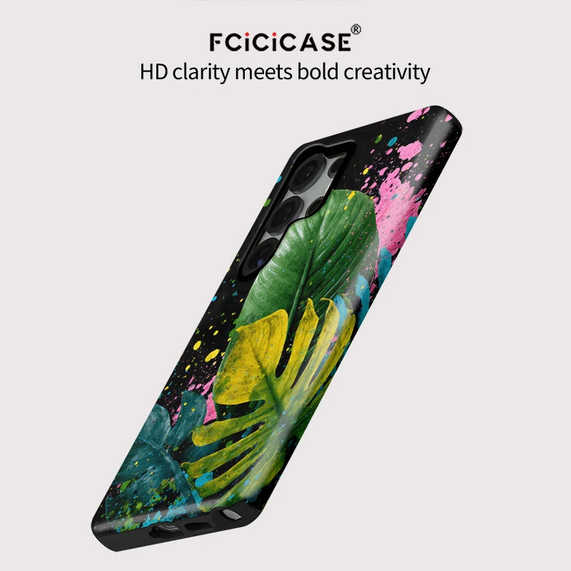 Fcicicase S25 الترا ماتي الاكريليك قضية الهاتف لسامسونج غالاكسي A56 5G A36 A26 A16 S25 S24 S20 FE S23 زائد يترك غطاء طباعة