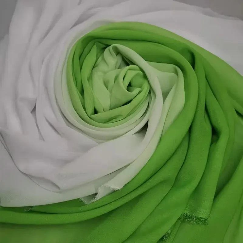 قماش شيفون متدرج ، لون ملون بلونين ، قماش هانفو القديم ، أداء مسرح الفستان ، مواد أزياء ، 100D