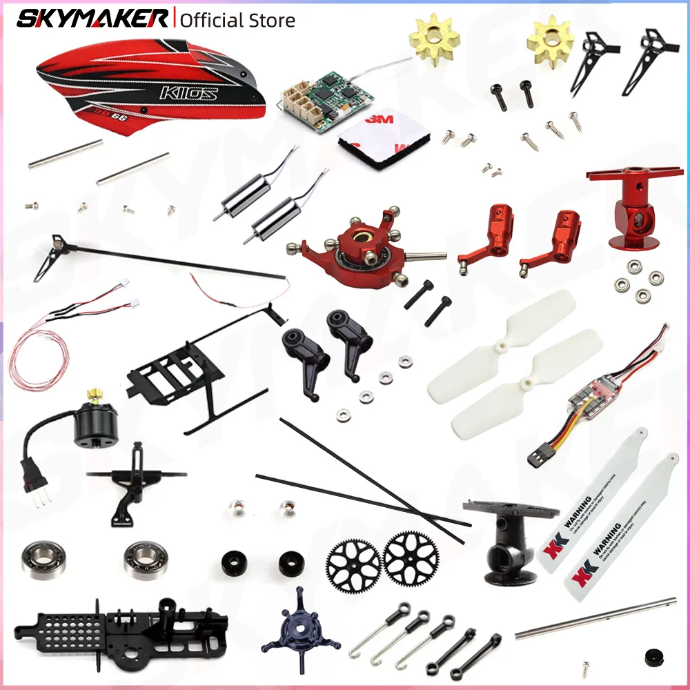 Wltoys XKS K110 K110S RC Helicopter Parts Accessories Blade Gear Motor Rotor Head Tail Canopy ESC Board for K110S Original Parts