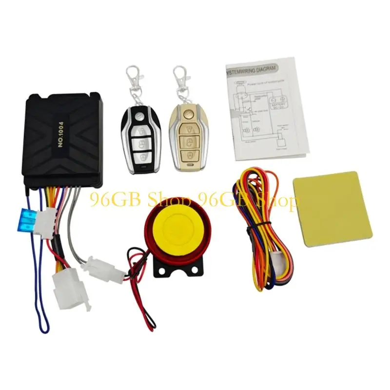 

96GB Shockproof ABS Motorcycle Security Lock Auto Feature Loud Alert Universal For Scooters Bikes Easy to Mount