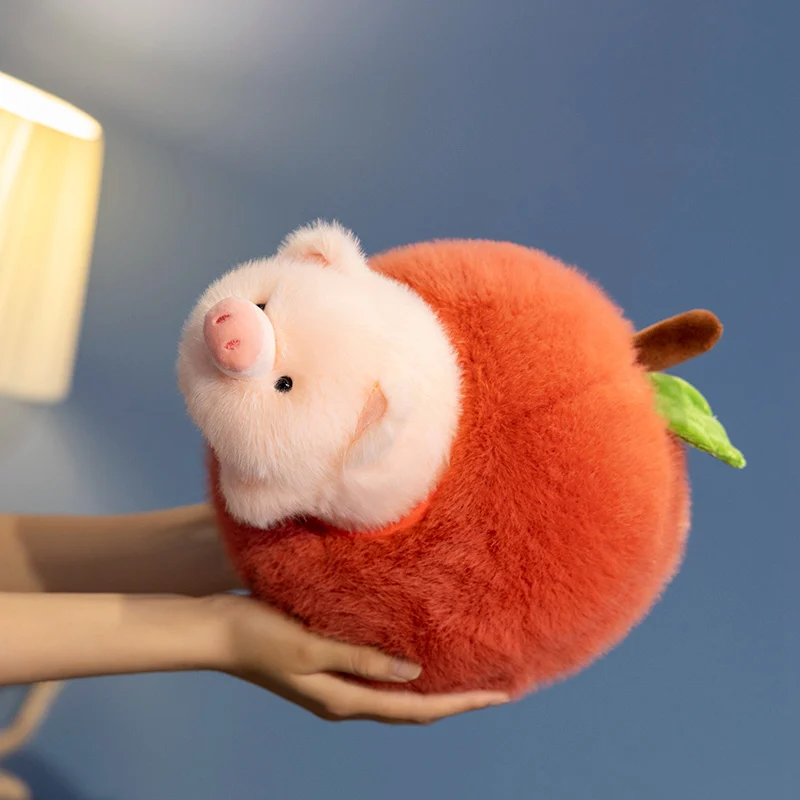 2-in-1 Cute Apple Pig & Avocado Capybara Plush Toy Soft Fluffy Animal Cushion Decorative Throw Pillow Kawaii Capibara Plushies