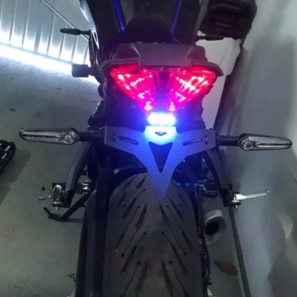 

2026 For Yamaha YZF R7 2021-2024-2025 Registration License Plate Holder Mount Bracket with LED License Plate Light Accessories