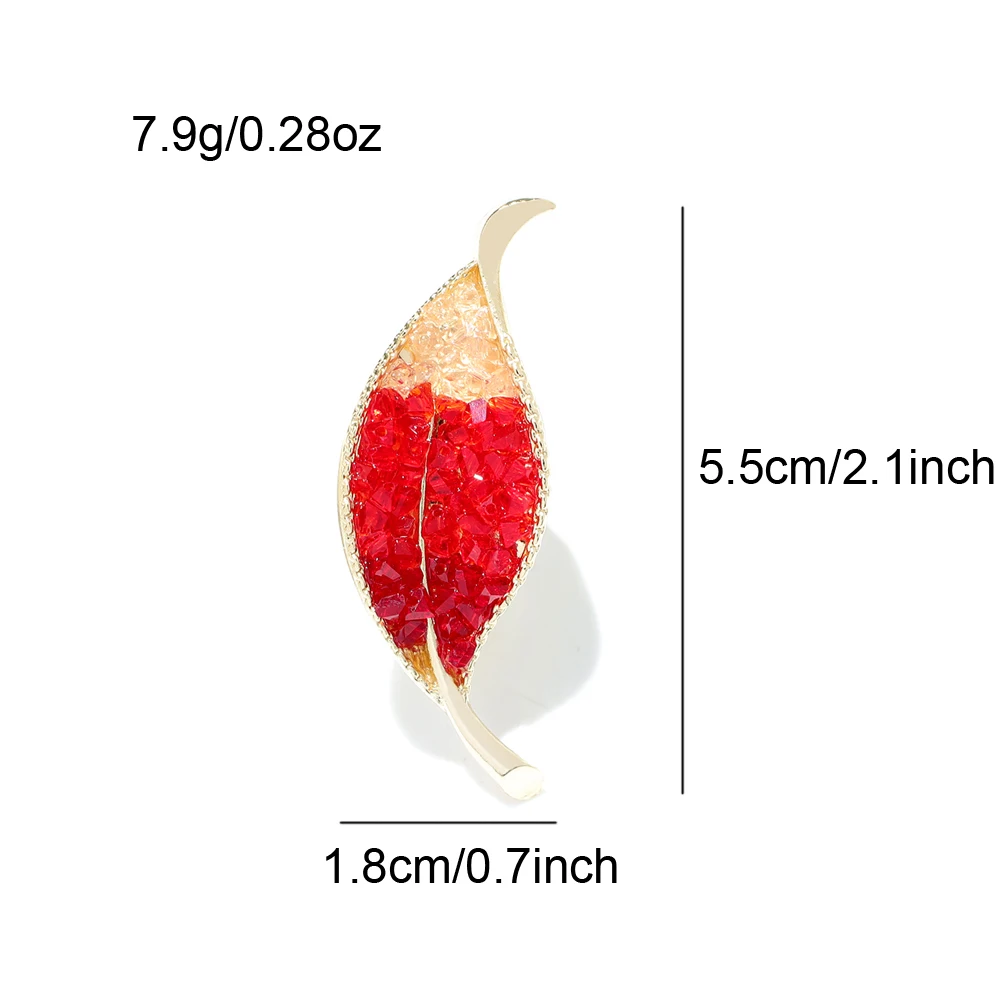 CINDY XIANG Handmade Omber Color Leaf Brooch Beautiful Elegant Wedding Party Pin 3 Colors Available High Quality Jewelry