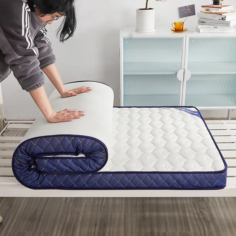 Student Dormitory Bunk Folding Mattress Household Rental Knitted Cotton Three-dimensional Latex Sponge Cushion Single Double