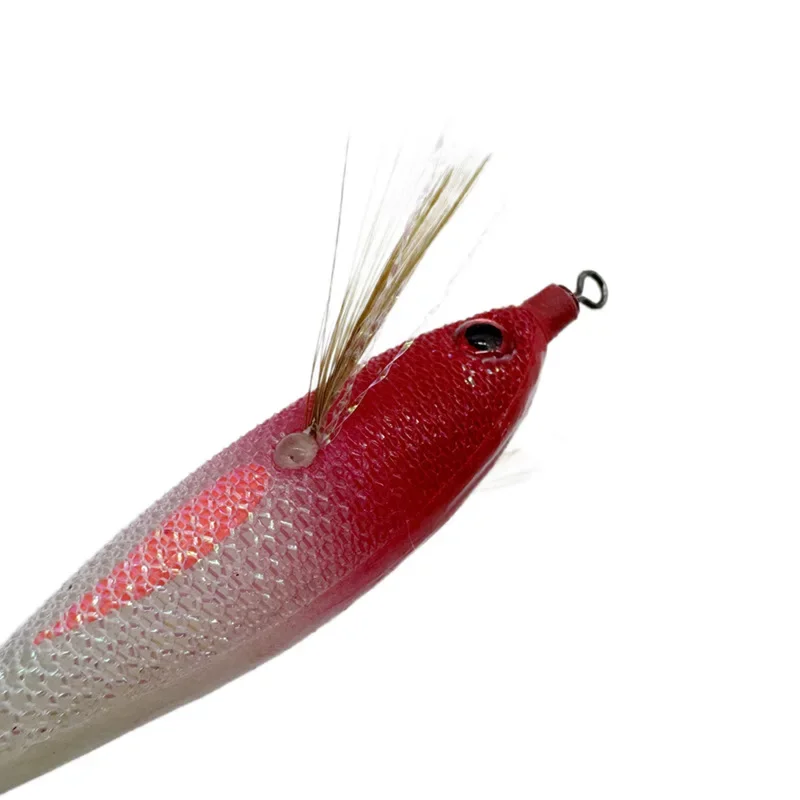 Horizontal Squid Jig Egi Set Tinsel UV Luminous Glow Simulation Shrimp Bait 3D Eyes Sharp Umbrella Hooks Night Sea Fishing gallery 2