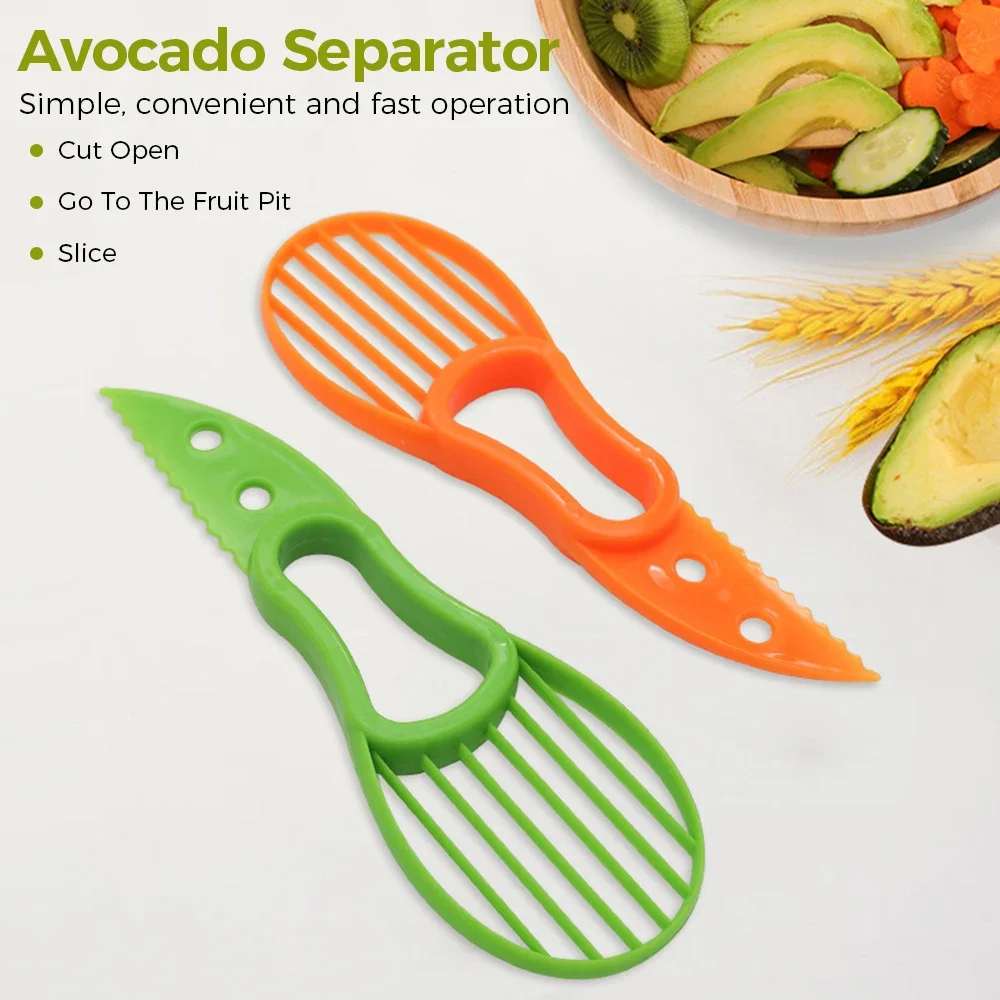 1PC Avocado Peeler Avocado Cutter Fruit Peeler Pulp Cutter Plastic Knife Kitchen Vegetable Tool