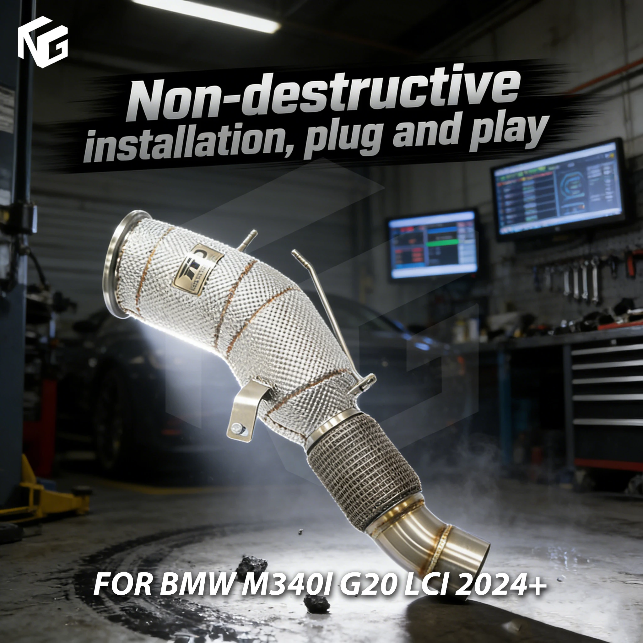 

ING Catalytics Downpipe for BMW M340i G20 LCI 2024+Engine Header cylinder Power Escape cat Performance Exhaust System