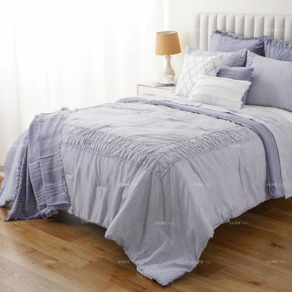 Luxury Piece 100% Cotton Bedding Set 600TC Soft Warm Wrinkle Free Patterned Duvet for Bedroom