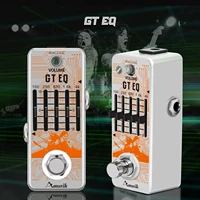 Amuzik Pedal ecualizador de guitarra EQ paramétrico de 5 bandas Pedal de efecto de guitarra compensador de frecuencia rango ± 18dB para tamaño Mini True Byp