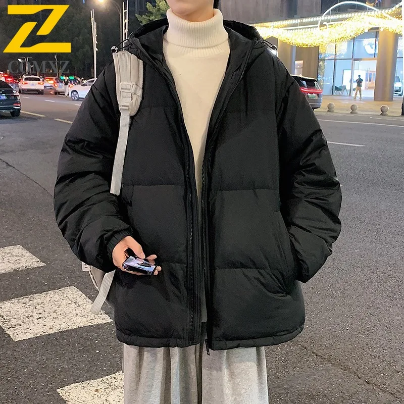 COMXZ Luxury Men Adventure Down Jacket High End Hooded Outdoor Multi Feature Comfort Parka Streetwear Travel Warm Winter Coats