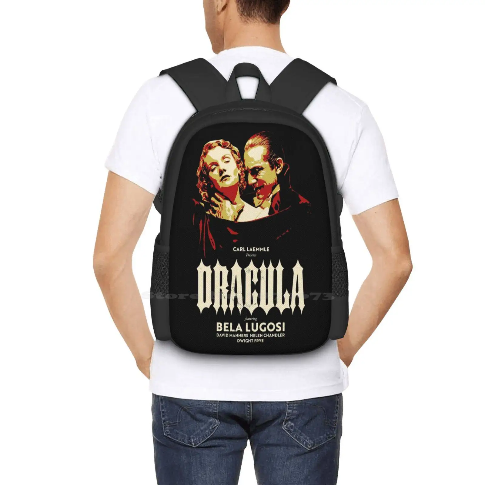 Dracula Klassieke Horrorfilm Origineel Ontwerp Hot Sale Rugzak Mode Tassen Universele Bela Lugosi 1931 Horror Gothic Vampier