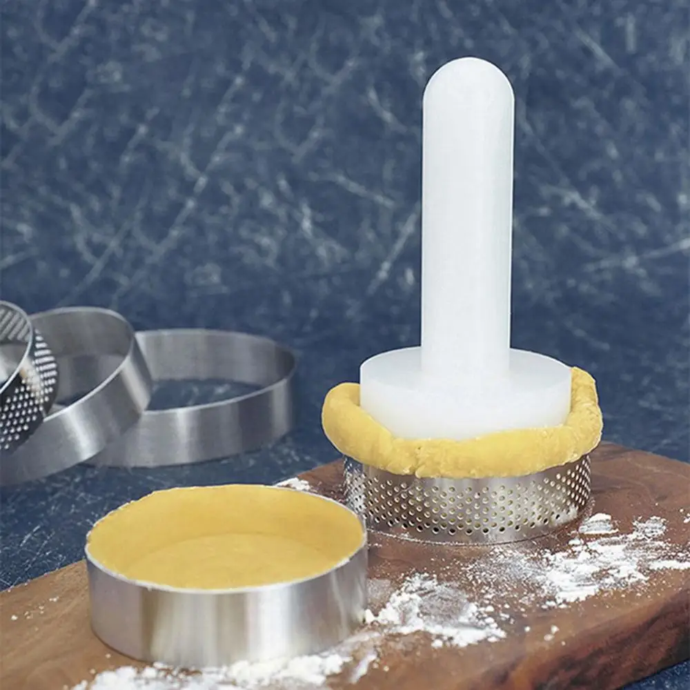 Kitchen Home Shaping Baking Pastry Tools Plastic Eggtart Mold Dough Press Tart Tamper Cake Pusher