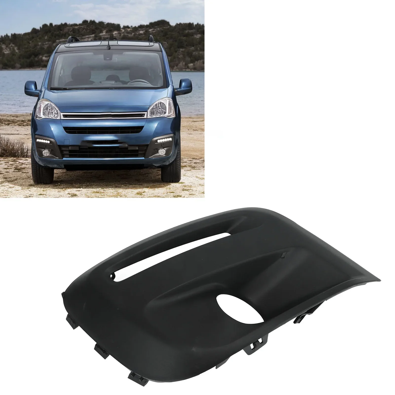 กระจังหน้ากันชนหน้าด้านขวาฝาครอบ1513564680ไฟตัดหมอกอะไหล่สำหรับ Citroen Berlingo 2015-2018