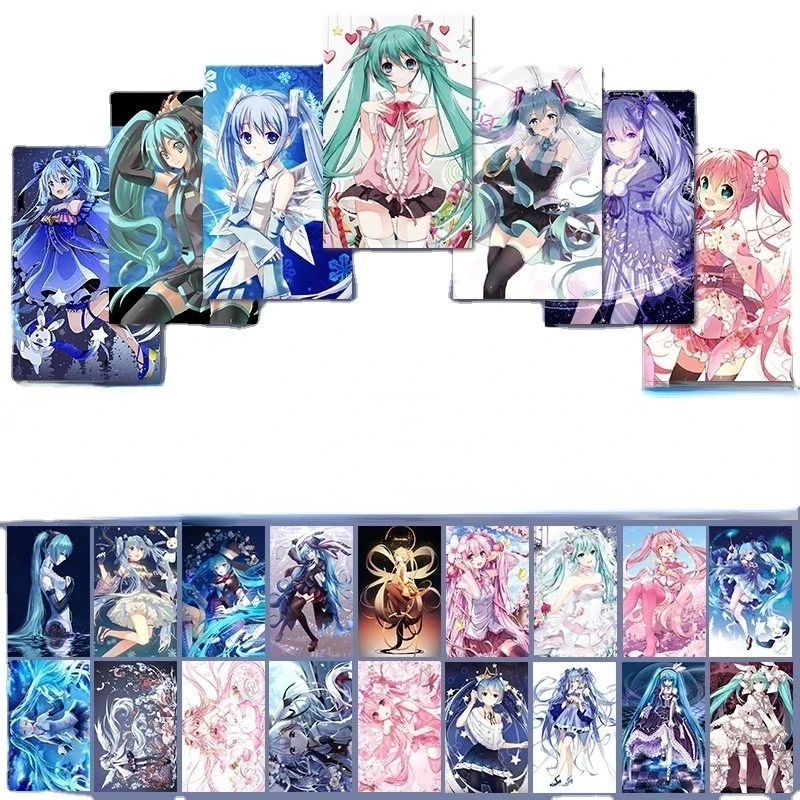 

Набор из 10 аниме-наклеек Chibi Miku Card студенческий автобус Карта метро банковские карты с кристаллами милые детские игрушки Набор наклеек