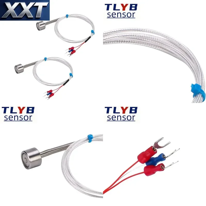 XXT Magnetic PT100 Temperature Sensor Magnet, Adsorption Platinum Thermistor PT100 Magnetic Absorption Thermocouple