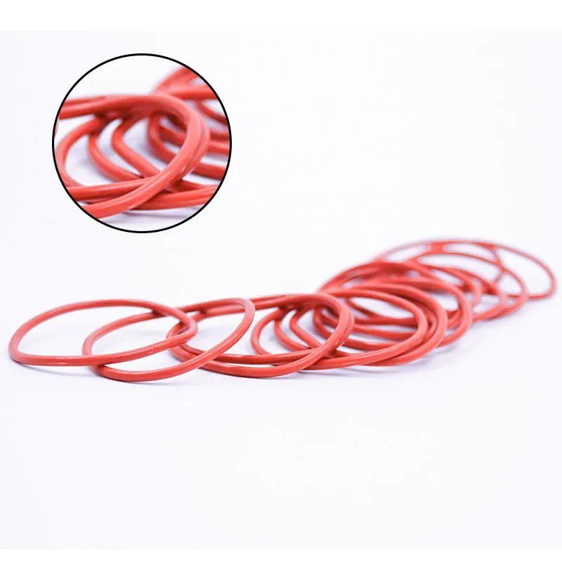 Red VMQ Silicone O-Ring thickness3/3.5/5mm High temperature resistance Sealing Gasket Washer for Industrial Various wholesal