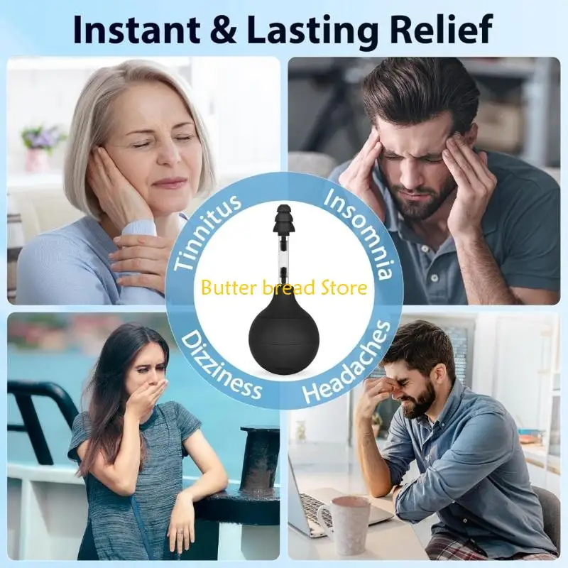 Dispositivo alívio da pressão da orelha W89C Cap para alívio instantâneo dor cabeça com três dicas ouvido ​​e