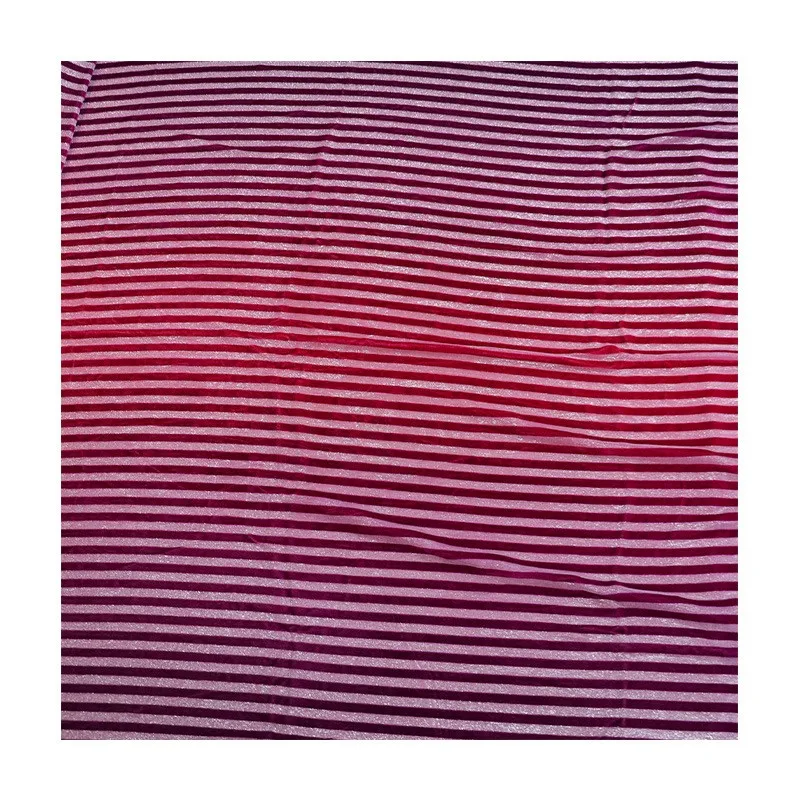 실크 밝은 줄무늬 그라데이션 벨벳 직조 조젯 원단 나이트드레스 및 이브닝 드레스용