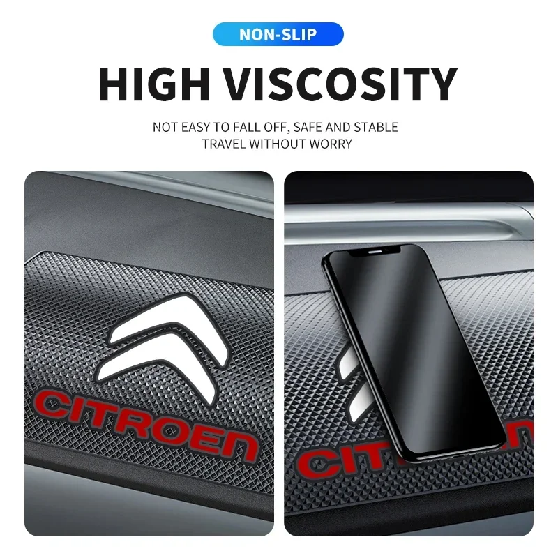 سيارة سجادة ضد الإنزلاق الداخلية لوحة القيادة الهاتف سيليكون المضادة للانزلاق وسادة لسيتروين C1 C2 C3 C4 5 6 8 C4L DS3 DS4 DS5LS DS6 اكسسوارات