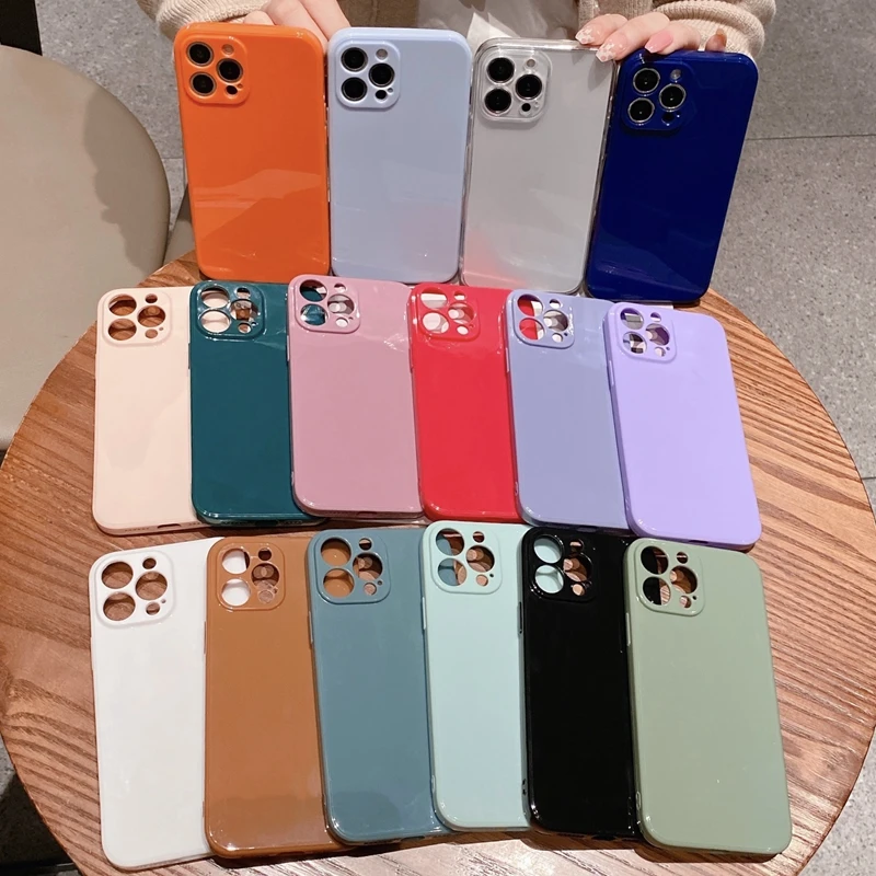 Soft Candy Phone Case For iPhone 11 12 13 14 Pro Max XS X XR 7 8 Plus SE 2020 Mini Shockproof Bumper Back Cover