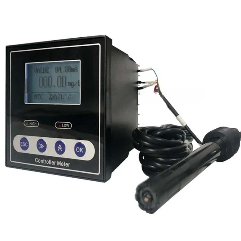 Industrial Dissolved Oxygen Controller Instrument Monitor Real-time DO Tester 4-20mA Relay