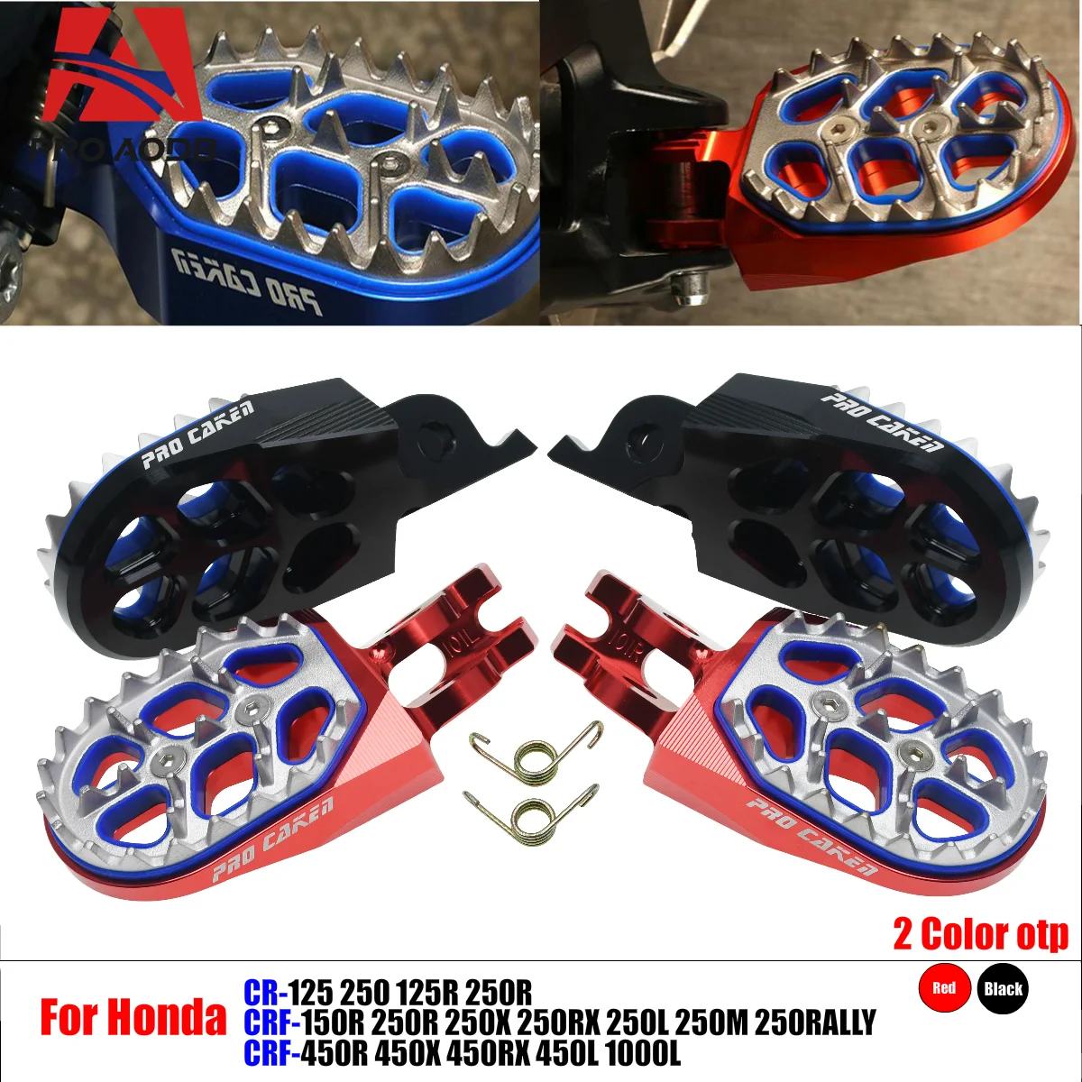 

For HONDA CR125 250 125R 250R CRF250RX 450RX 250X 450X 150R 250R 450R 450L 250L 250M Motorcycle Aluminum parts - Foot Pedals