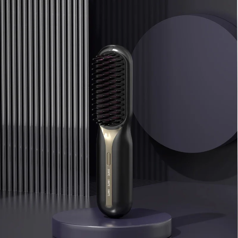 Cross-border new straight hair comb negative ions do not hurt hair portable fashion dual-purpose portable electric comb fluffy