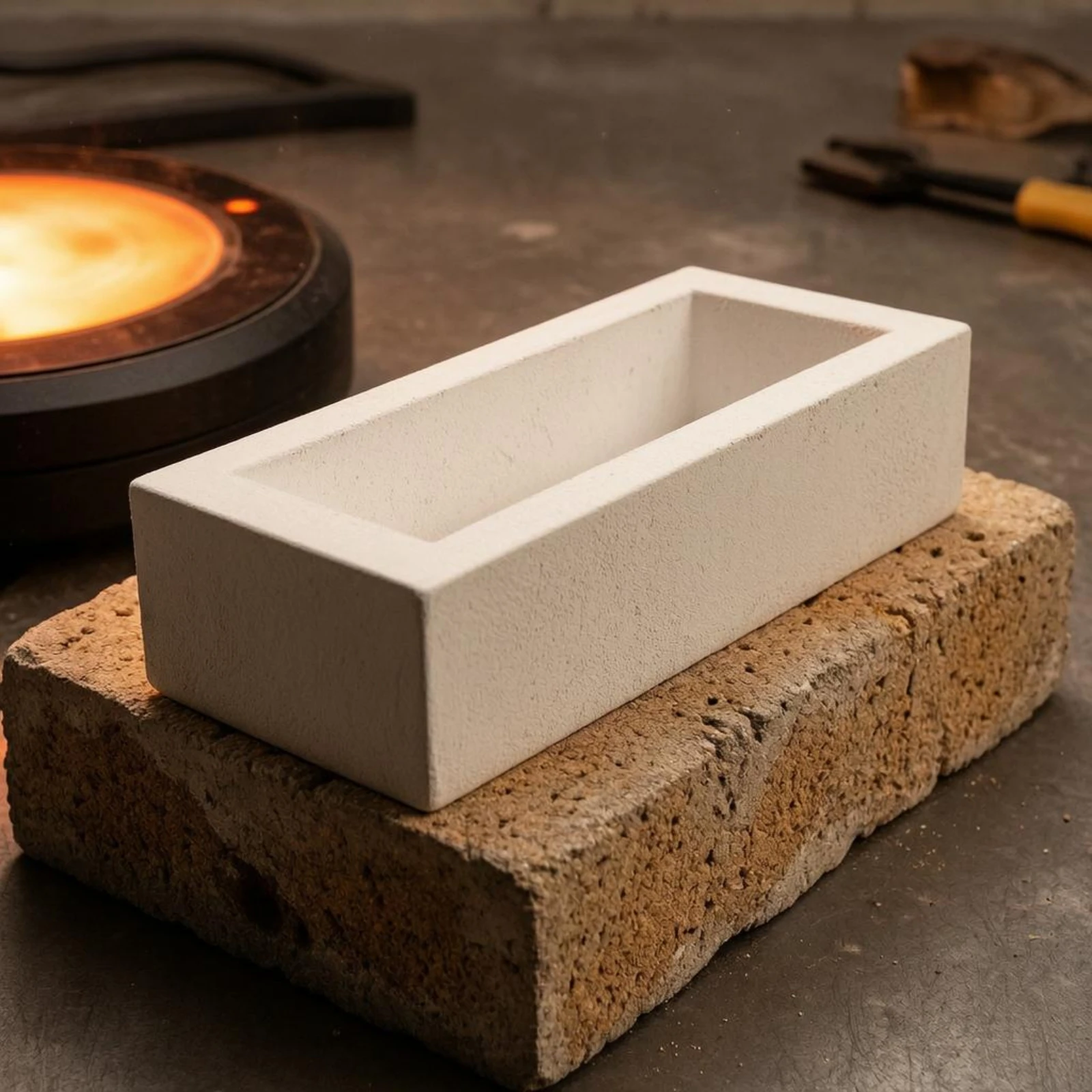 Square Quartz Crucible Pour Notch Rectangular Quartz Crucible Laboratory Equipment Thick-Walled Wide Flat Rim for Melting