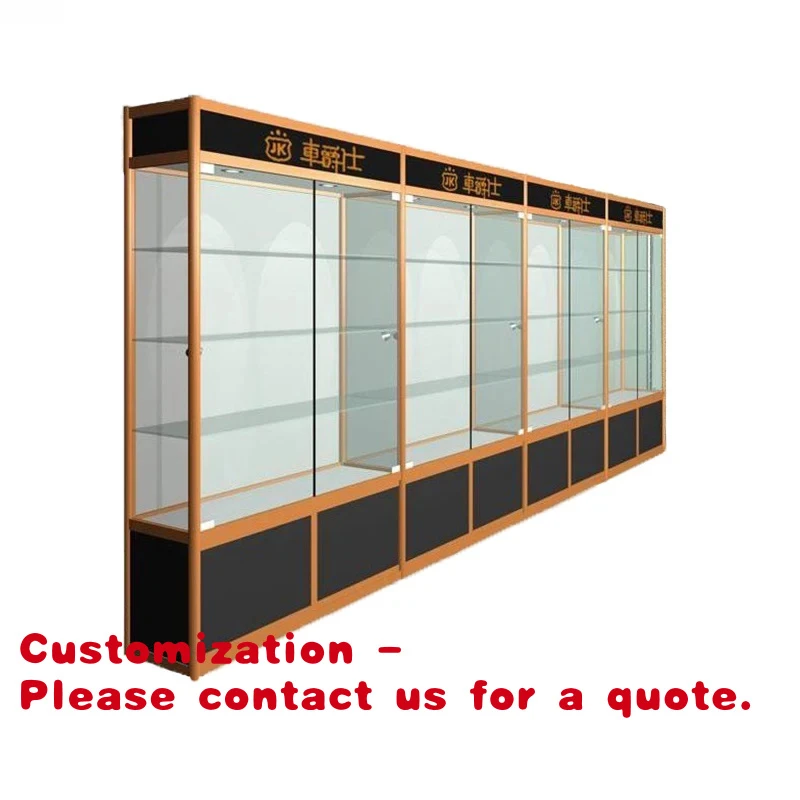 

custom.Heavy Duty Cosmetic Jewelry Glass Display Stand Tempered Glass Aluminum Adjustable Shelves Freestanding Makeup Showcase f