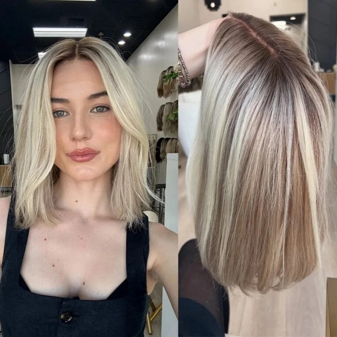 

Women's Wigs Long Straight Synthetic Lace Frontal Wigs Light Blonde Wigs Fashion Ombre Highlight Origin Factory Cheap Wigs