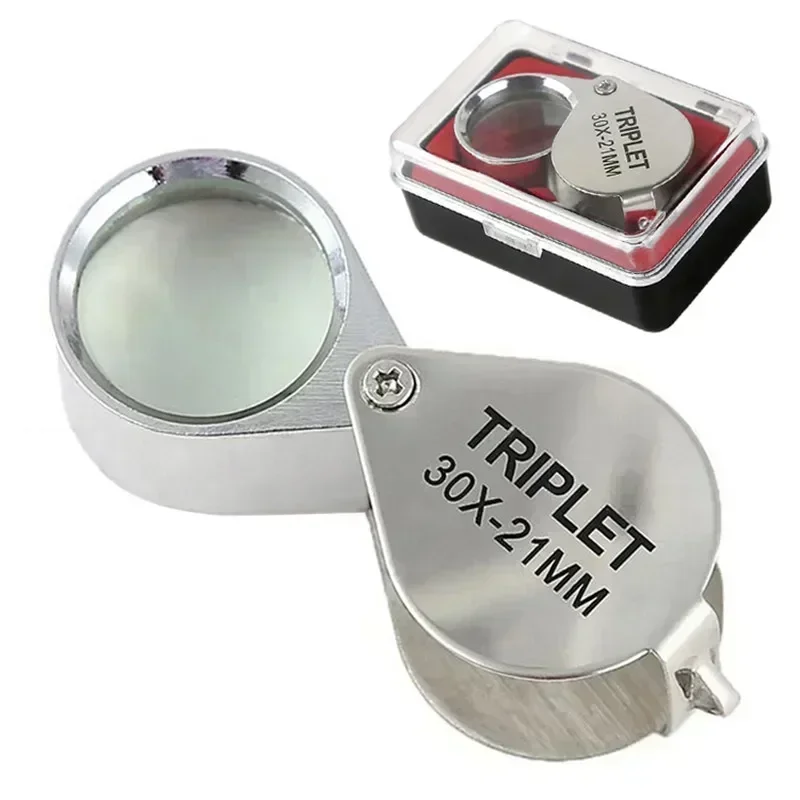 21x-30x Jewelry Diamond Jewelry Loupe Magnifier Tool Eye Magnifier Magnifying Glass Equipments Triplet Jewelers Eye Glass